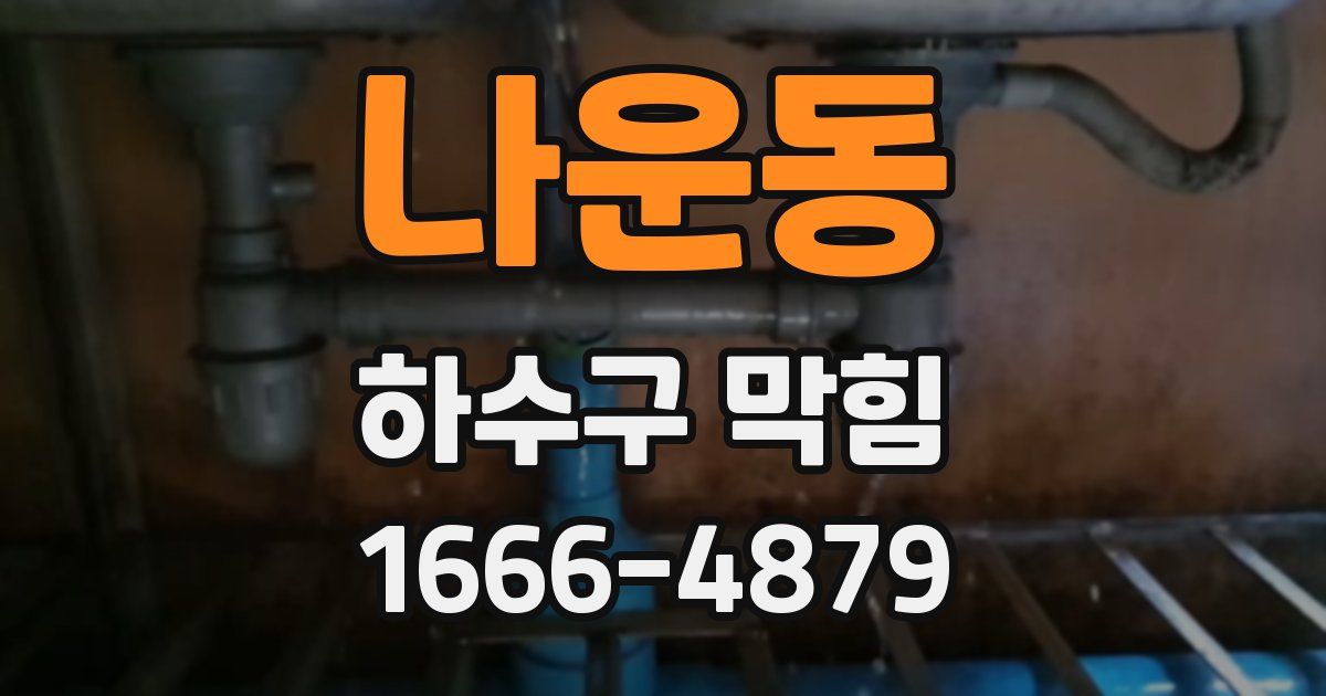나운동 하수구 막힘