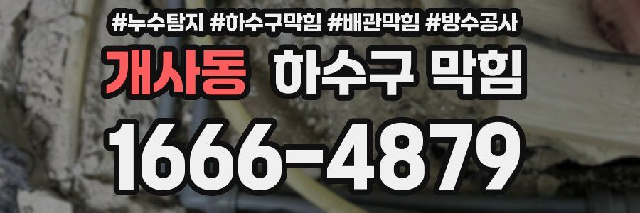 개사동 하수구 막힘