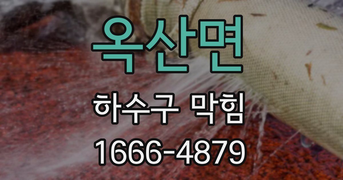 옥산면 하수구 막힘