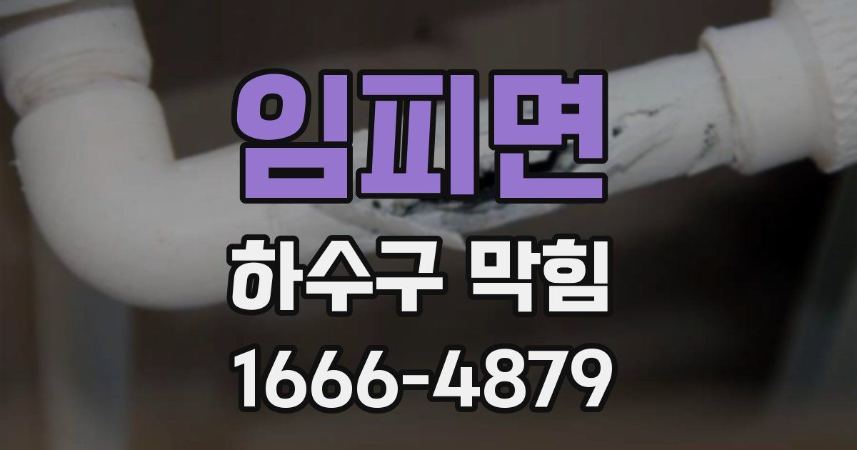 임피면 하수구 막힘