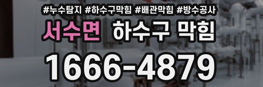 서수면 하수구 막힘