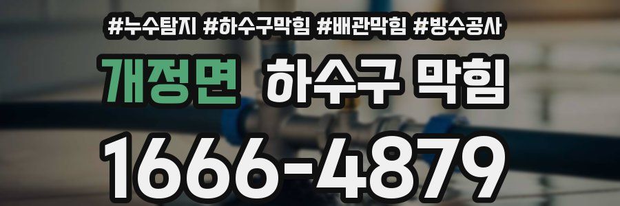 개정면 하수구 막힘