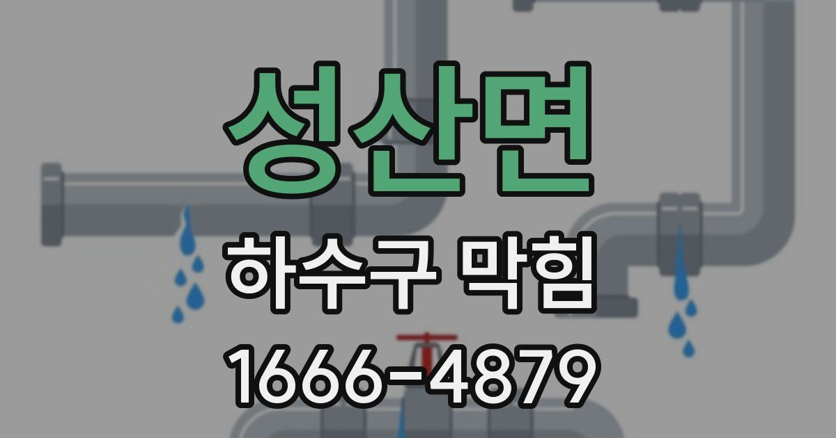 성산면 하수구 막힘