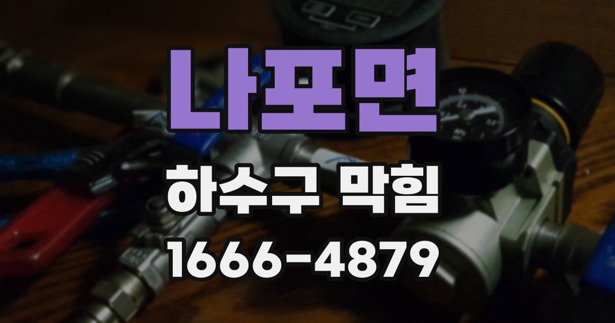 나포면 하수구 막힘