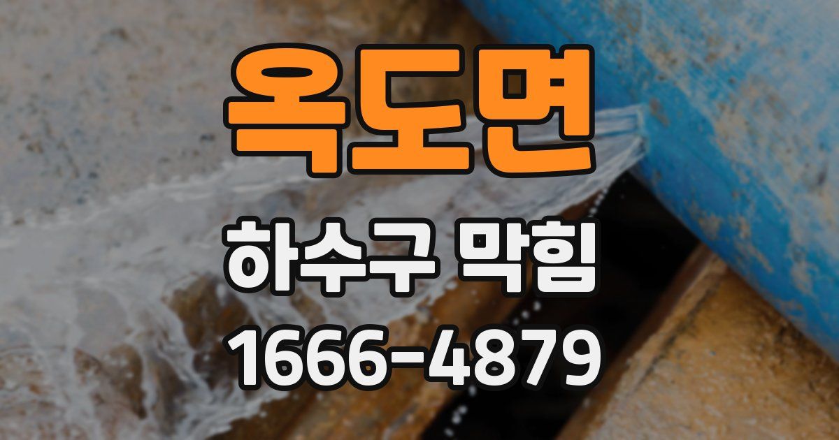 옥도면 하수구 막힘