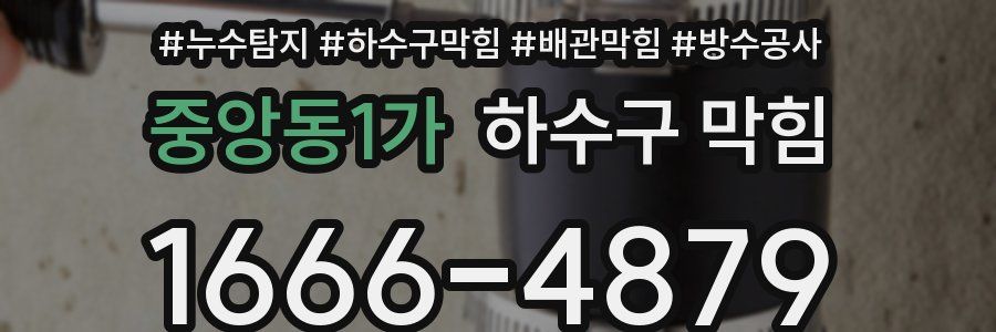 중앙동1가 하수구 막힘