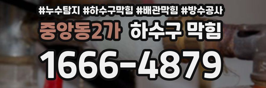 중앙동2가 하수구 막힘