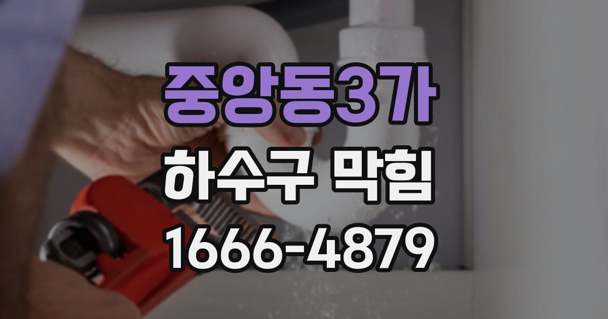 중앙동3가 하수구 막힘