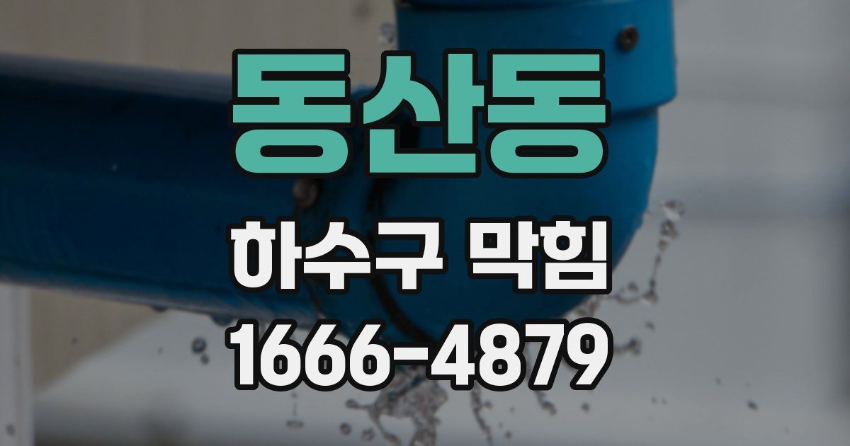 동산동 하수구 막힘