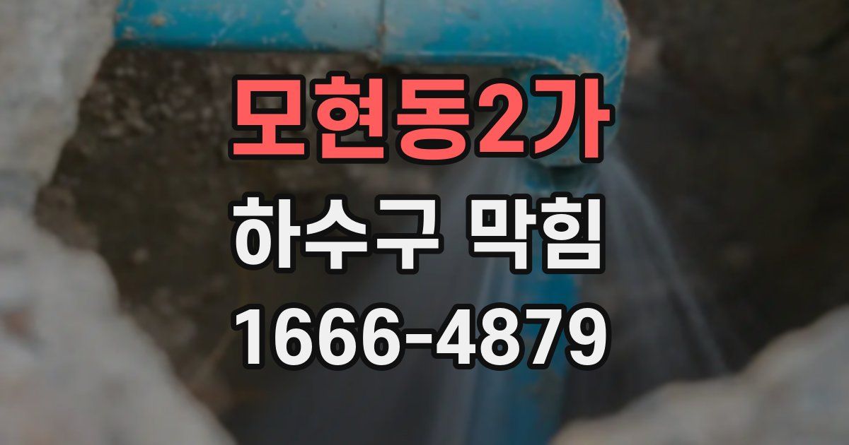 모현동2가 하수구 막힘