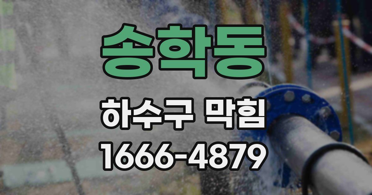 송학동 하수구 막힘