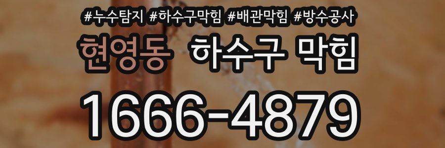 현영동 하수구 막힘