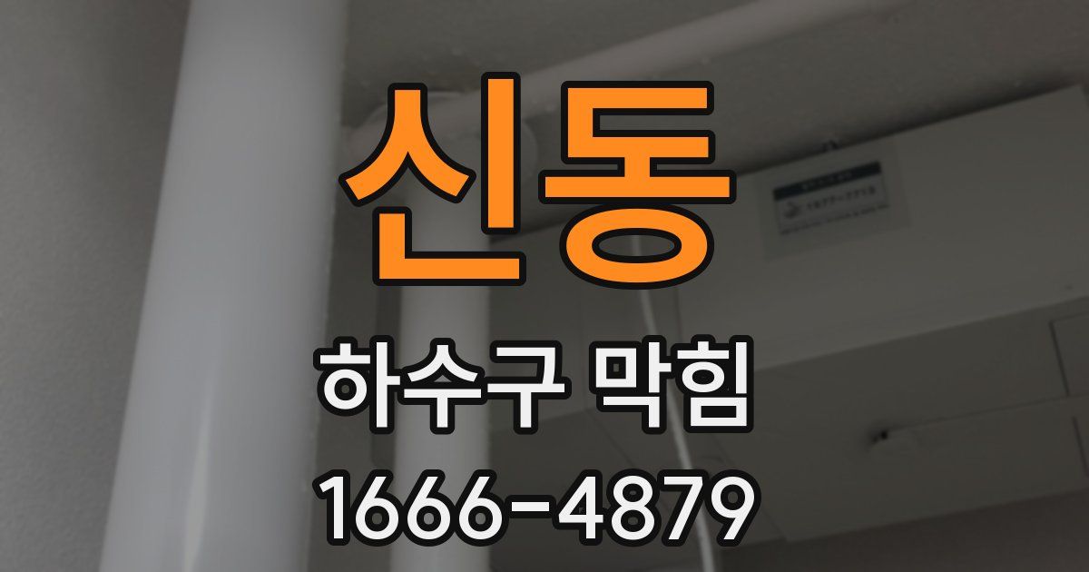 신동 하수구 막힘