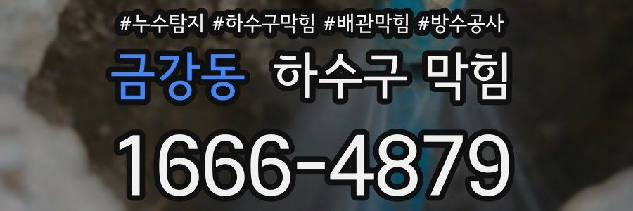 금강동 하수구 막힘