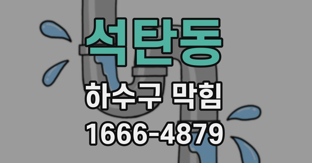 석탄동 하수구 막힘