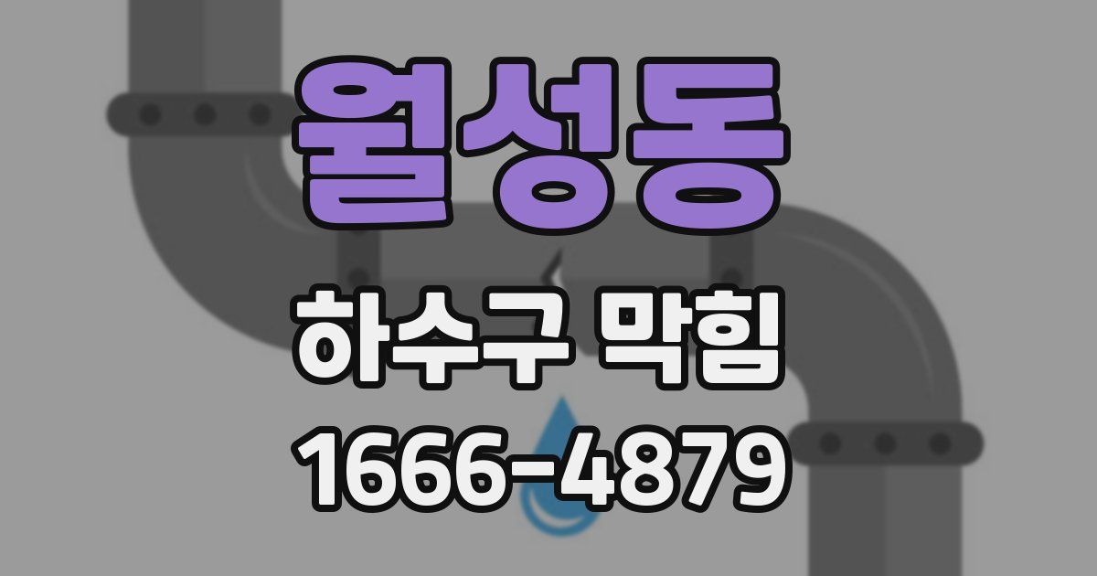 월성동 하수구 막힘