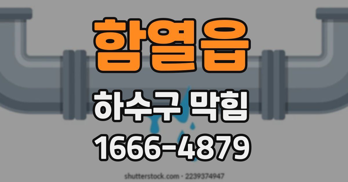 함열읍 하수구 막힘
