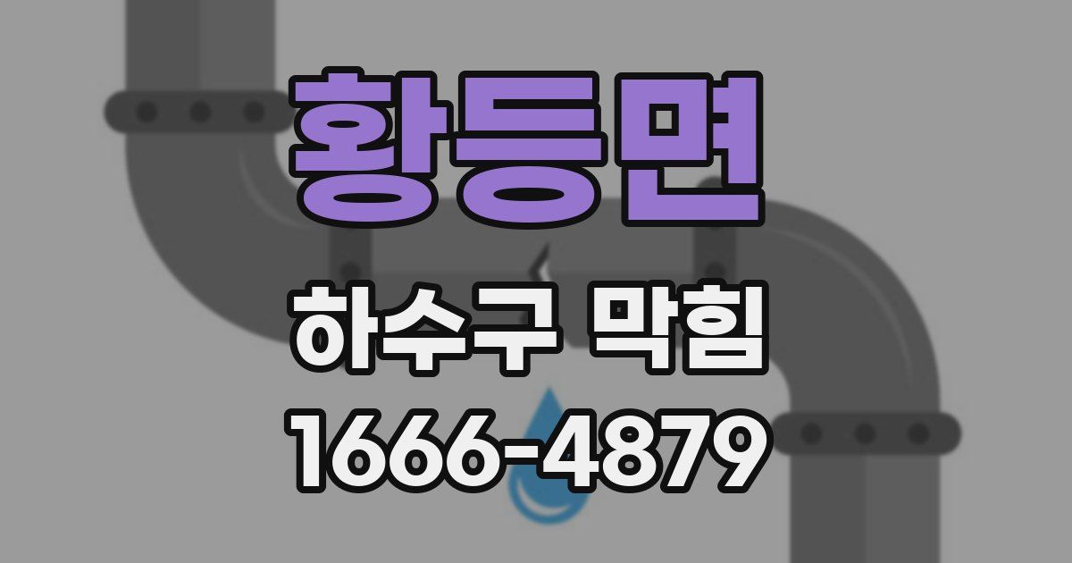 황등면 하수구 막힘