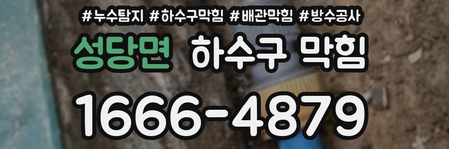 성당면 하수구 막힘