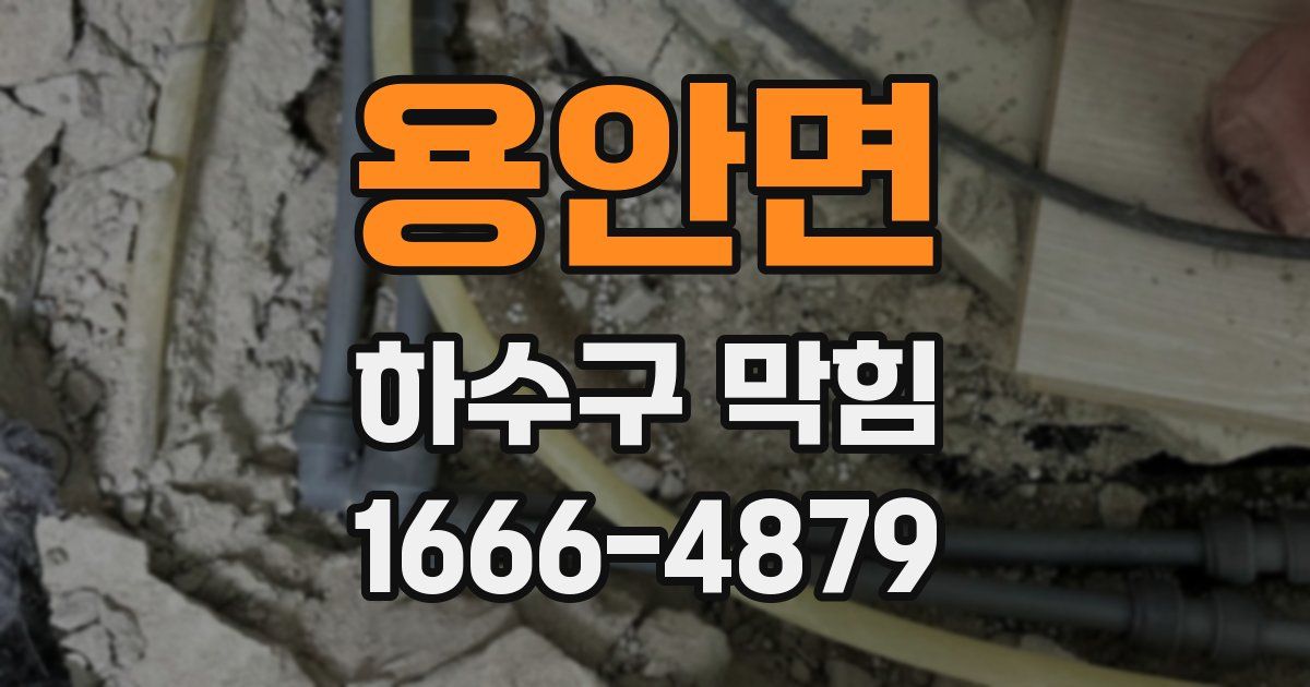 용안면 하수구 막힘
