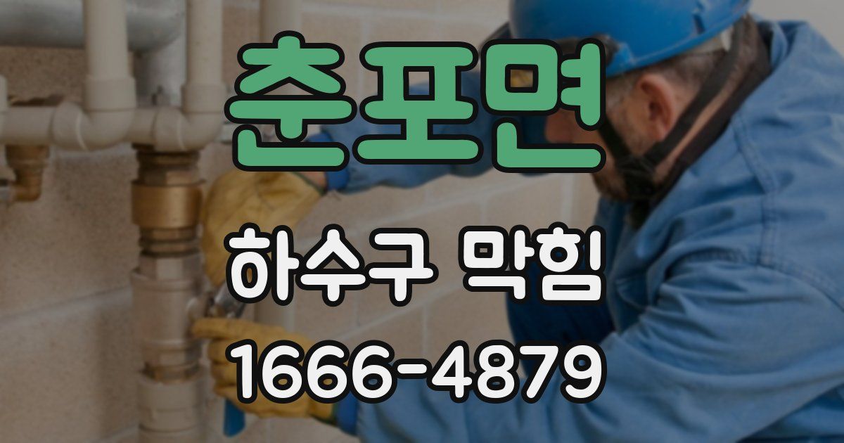 춘포면 하수구 막힘