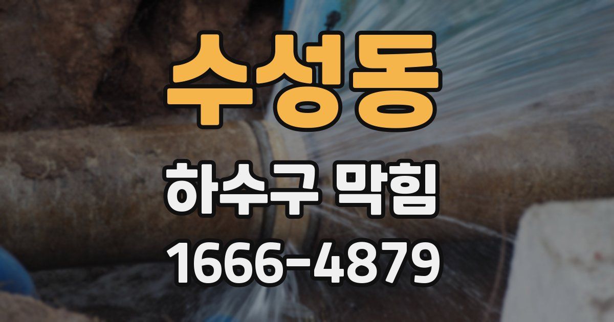 수성동 하수구 막힘