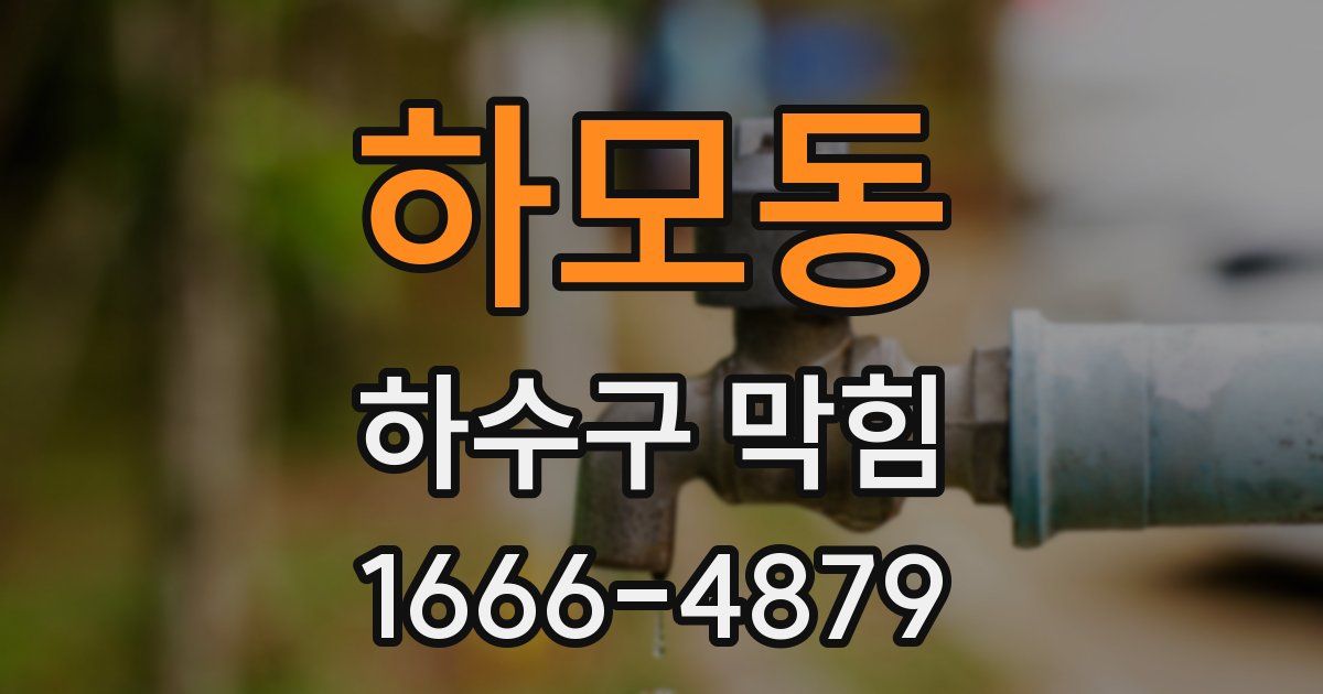 하모동 하수구 막힘