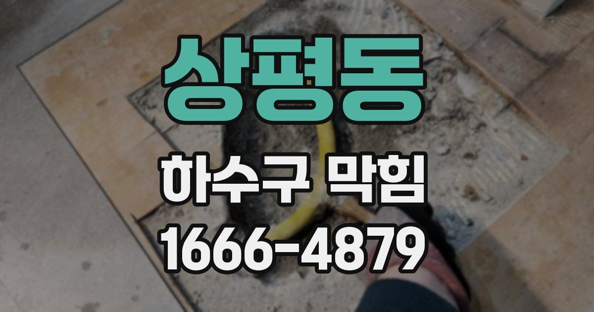 상평동 하수구 막힘