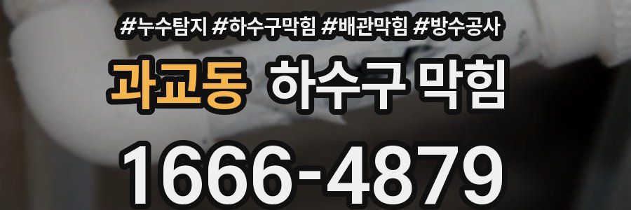 과교동 하수구 막힘
