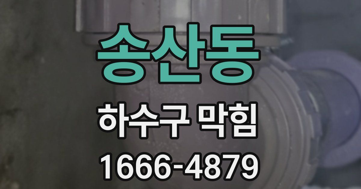 송산동 하수구 막힘