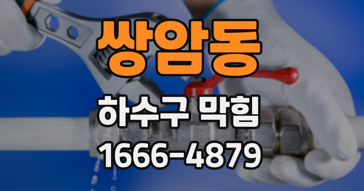 쌍암동 하수구 막힘