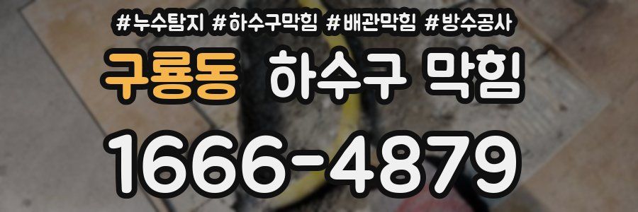 구룡동 하수구 막힘