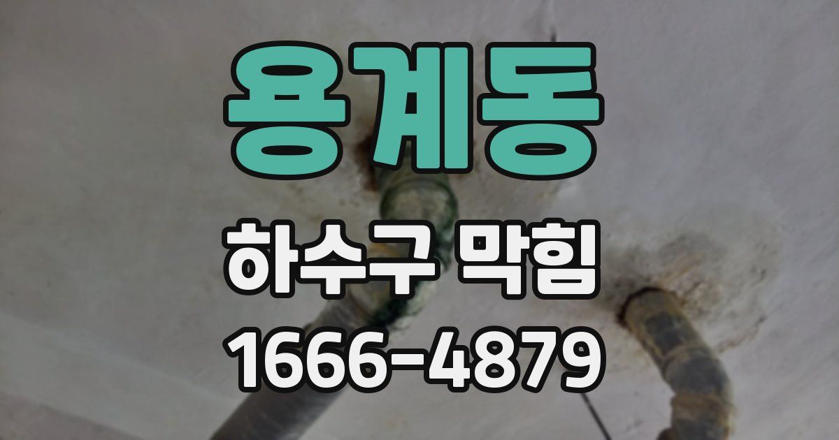 용계동 하수구 막힘