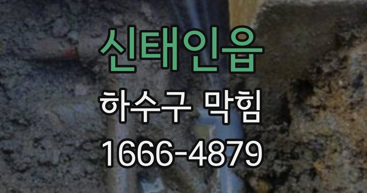 신태인읍 하수구 막힘
