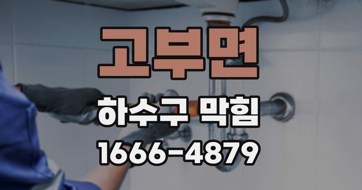 고부면 하수구 막힘