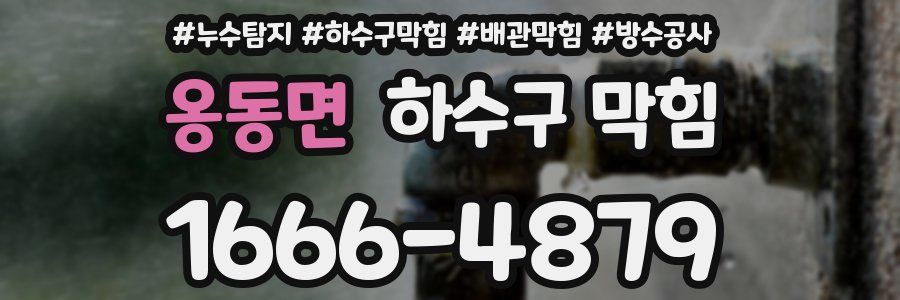 옹동면 하수구 막힘
