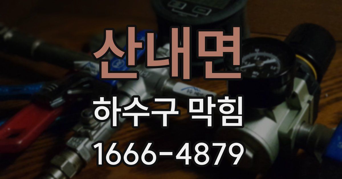 산내면 하수구 막힘