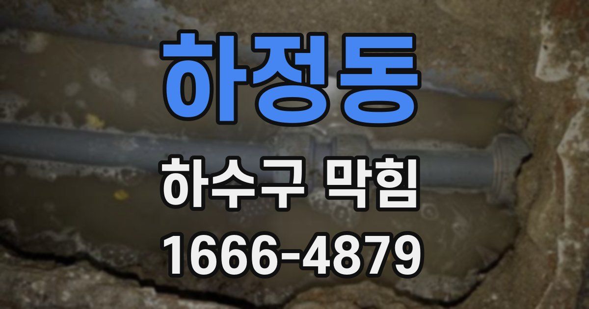 하정동 하수구 막힘
