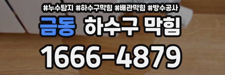 금동 하수구 막힘