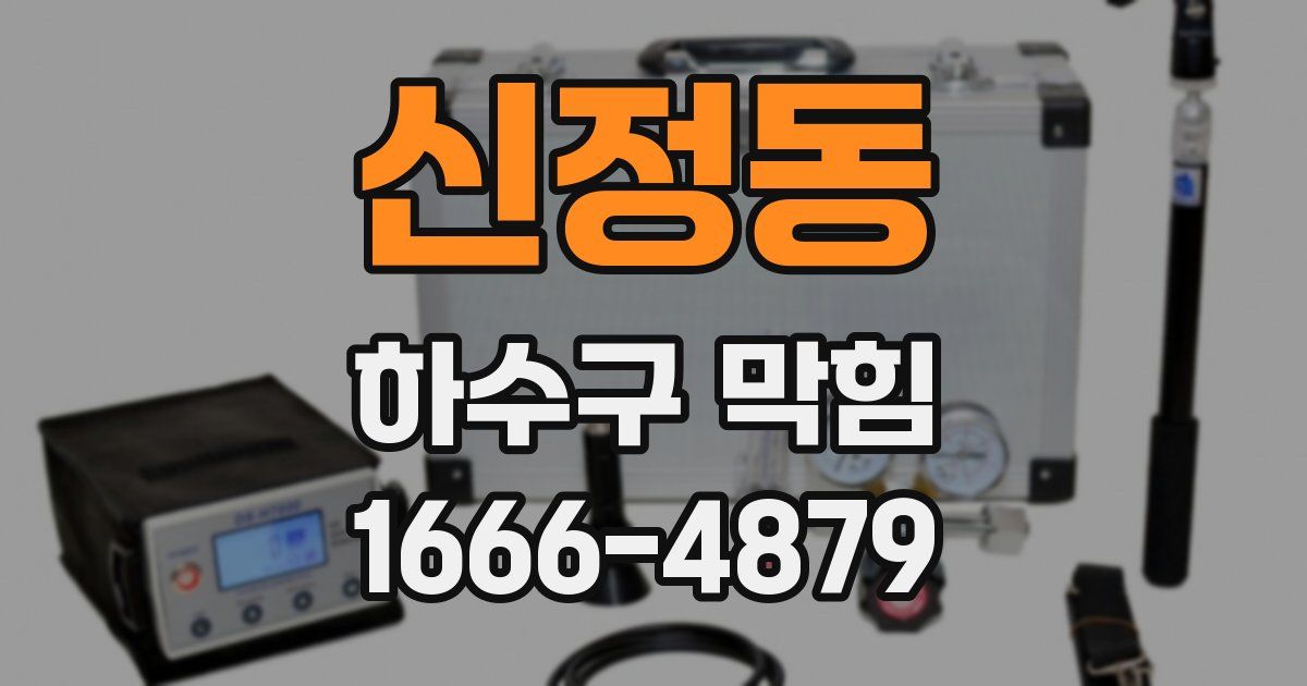 신정동 하수구 막힘