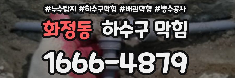 화정동 하수구 막힘
