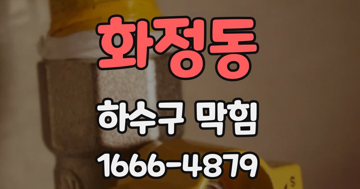 화정동 하수구 막힘