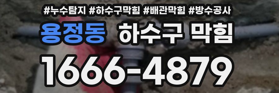 용정동 하수구 막힘