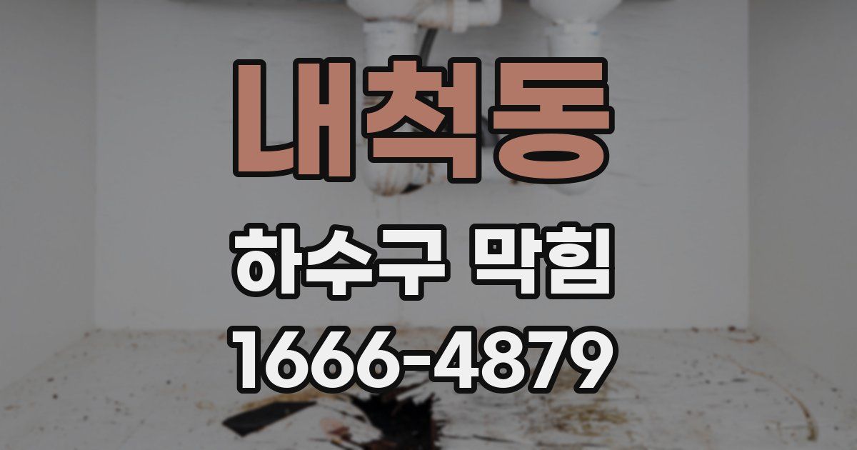 내척동 하수구 막힘