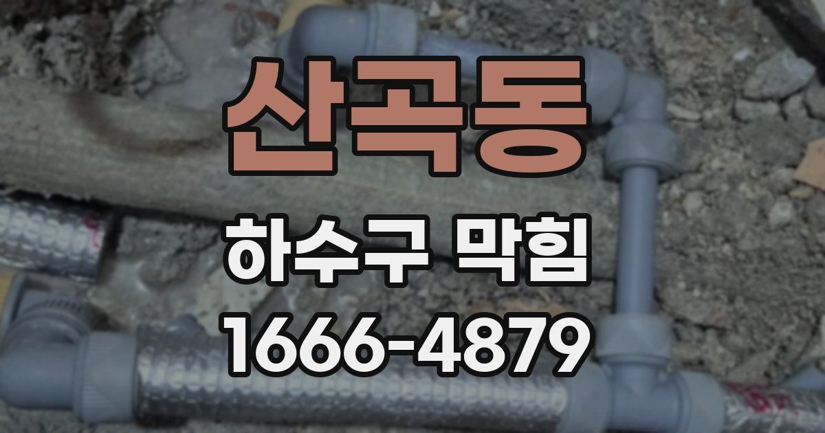 산곡동 하수구 막힘