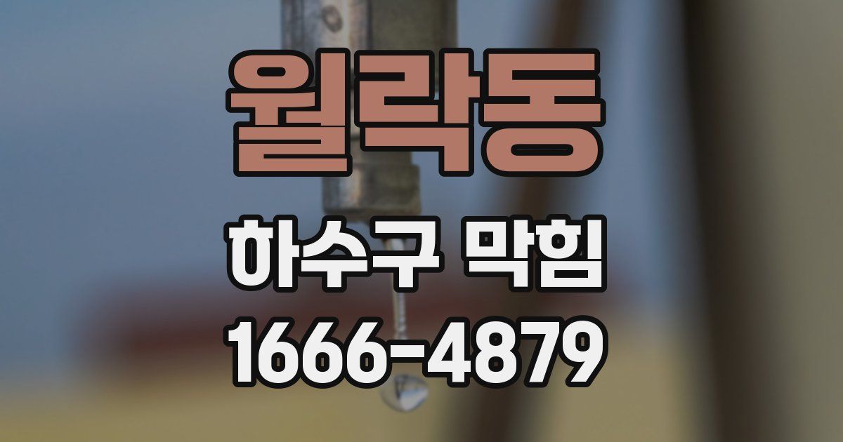 월락동 하수구 막힘