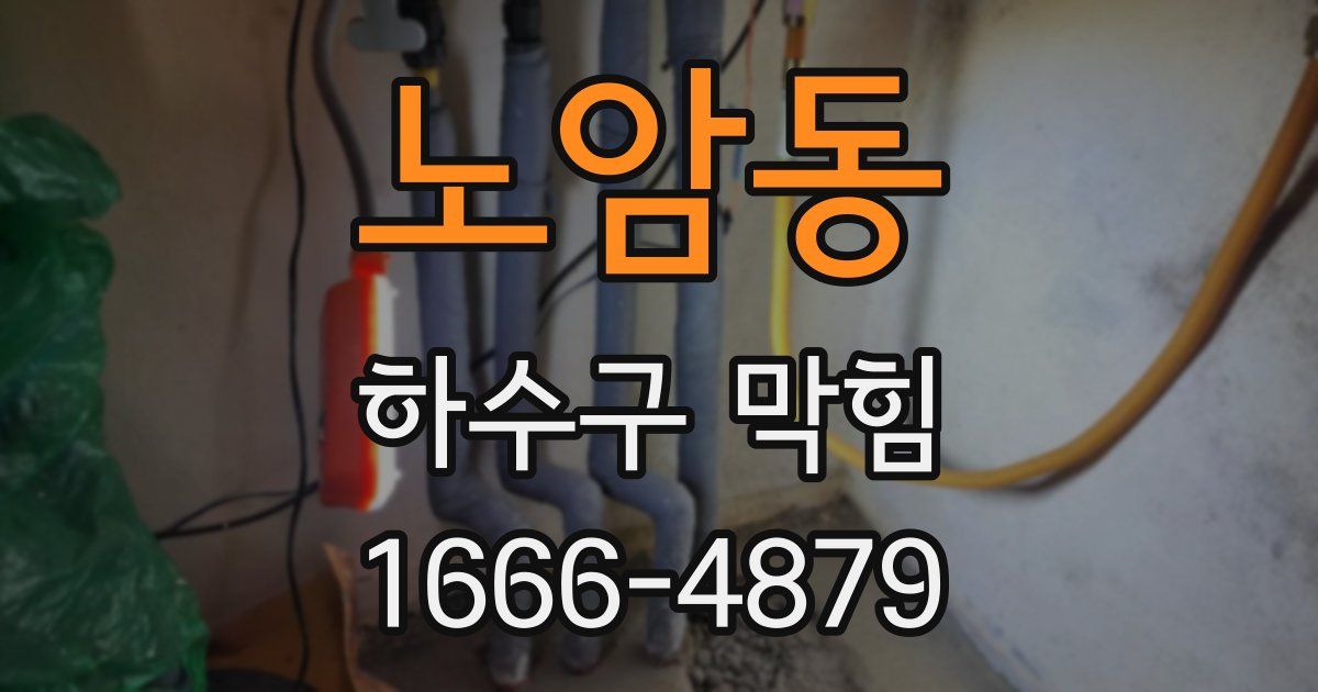 노암동 하수구 막힘