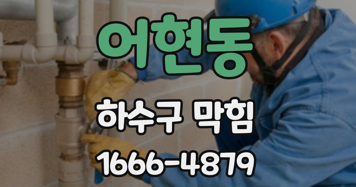 어현동 하수구 막힘
