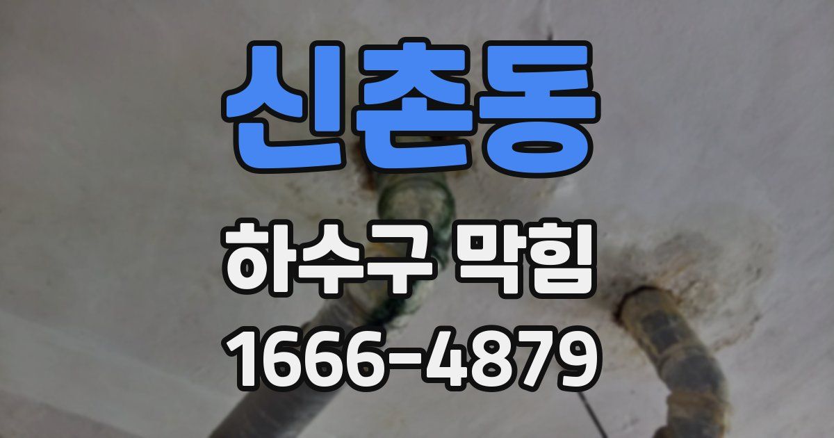 신촌동 하수구 막힘