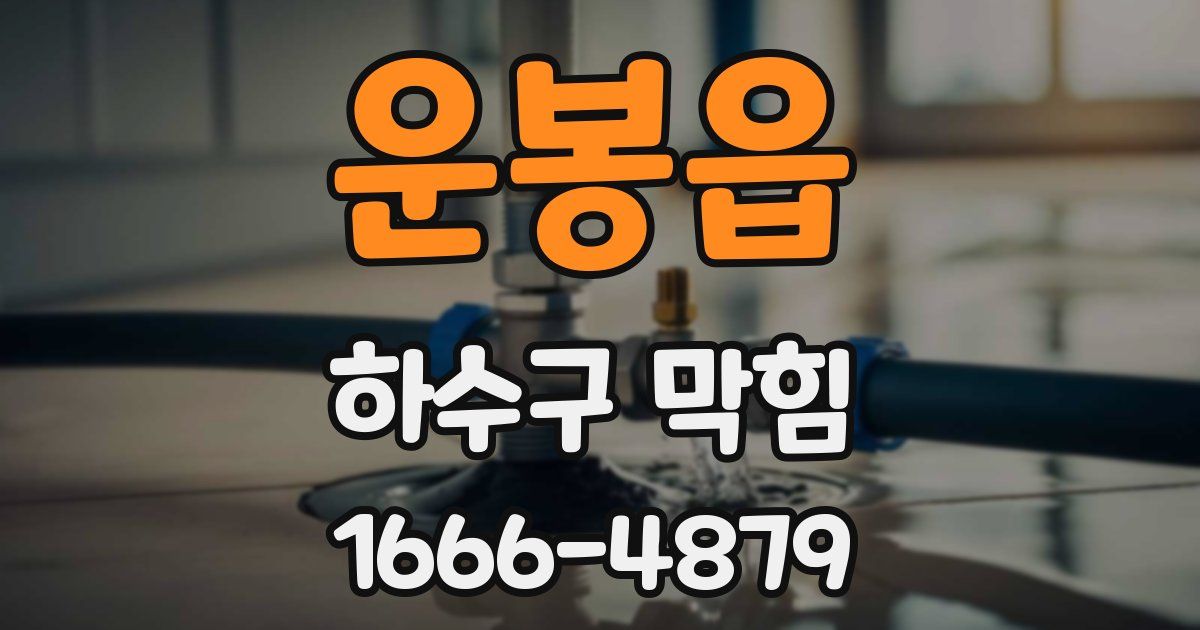 운봉읍 하수구 막힘